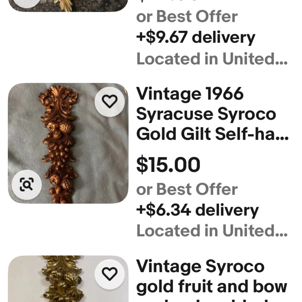 Gold Floral Decorative Wall Accent - Home Wall Decor